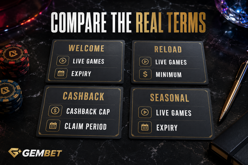 Casino promotions offer types comparison