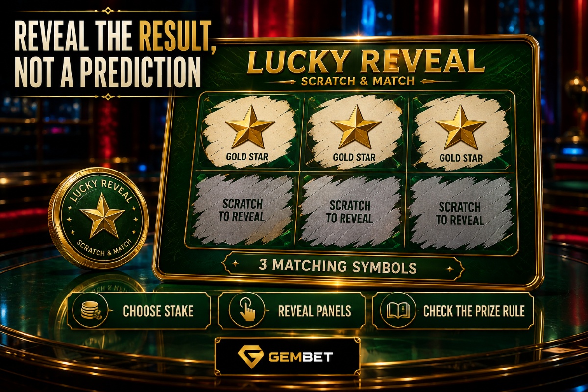 Online scratch cards showing hidden prize panels, matching symbols and instant results